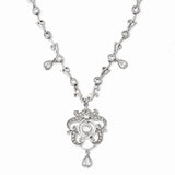 Cheryl M® Sterling and CZ Chandelier Necklace and Earrings - Roxx Fine Jewelry