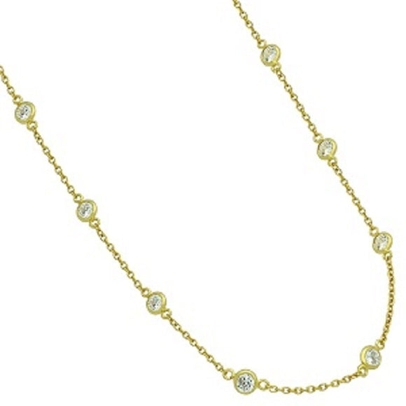 CZ's by the Yard Station Necklace 24