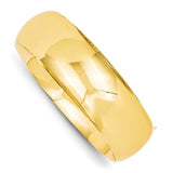 Wide High Polished Bangle Bracelet 13/16" in 14K Yellow Gold - Roxx Fine Jewelry