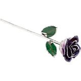 Forever® Rose Deep Purple Rose Trimmed in Platinum - Roxx Fine Jewelry