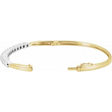 Hinged Diamond Bangle Bracelet 2.12 cts. TCW in 14K Gold