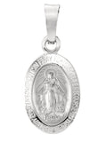 Miraculous Medal Oval in 14K White or Yellow Gold and 18K Yellow Gold - Roxx Fine Jewelry