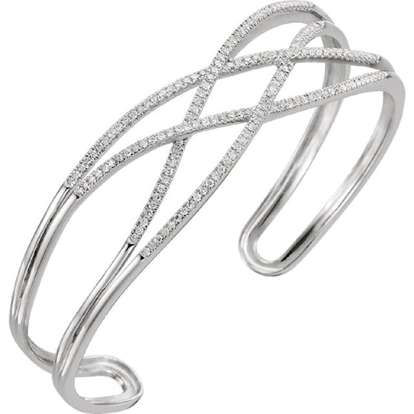 Diamond Cuff Bracelet .75 Carat 