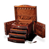 Jewelry Chest "Donna" Poplar Wood and Italian Elm Burlwood Inlay - Roxx Fine Jewelry