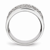 Pave Diamond Ring 1 ct. 11.9mm Wide Band in 14K White Gold - Roxx Fine Jewelry