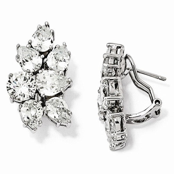 Cheryl M® Sterling and CZ 16mm Fancy Earrings and Bracelet - Roxx Fine Jewelry