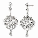 Cheryl M® Sterling and CZ Chandelier Necklace and Earrings - Roxx Fine Jewelry