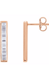 Baguette Diamond Bar Necklace .50 Ct in 14K Gold - Roxx Fine Jewelry