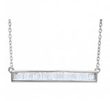 Baguette Diamond Bar Necklace .50 Ct in 14K Gold - Roxx Fine Jewelry