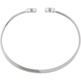 Diamond Accented "Seeing Double" Circle Cuff Bracelet in 14K Gold - Roxx Fine Jewelry