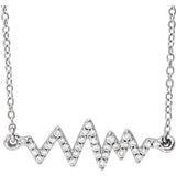 Heartbeat Diamond Necklace in 14K Rose, White or Yellow Gold - Roxx Fine Jewelry