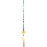 Engravable Petite Diamond Bar Necklace in 14K Gold