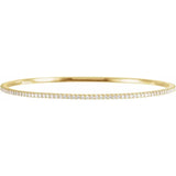 Slip-On Eternity Diamond Bangle Bracelets 1 ct. to 5 ct. TCW in 14K Gold