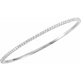 Slip-On Eternity Diamond Bangle Bracelets 1 ct. to 5 ct. TCW in 14K Gold
