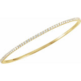 Slip-On Eternity Diamond Bangle Bracelets 1 ct. to 5 ct. TCW in 14K Gold