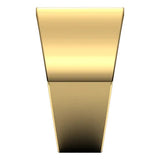 Flat Top 12mm Wide Tapered Band in 14K Yellow Gold