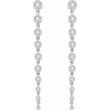 302® Linear Drop Earrings featuring 2 Cts. TCW Lab Grown Diamonds in 14K Gold