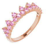 302® Fine Jewelry Pink Sapphire Princess Crown Ring in 14K Gold