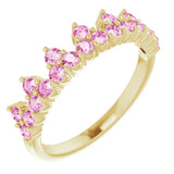 302® Fine Jewelry Pink Sapphire Princess Crown Ring in 14K Gold