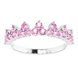 302® Fine Jewelry Pink Sapphire Princess Crown Ring in 14K Gold
