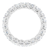 3.33 Ct. Princess Cut Diamond Eternity Band in 14K White Gold