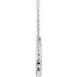 302® Love Petite Diamond Necklace in 14K Rose or White Gold