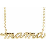 302® Fine Jewelry Mama Necklace 14K Gold or Platinum