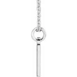Numeral Dog Tag Necklace in 14K Gold or Platinum