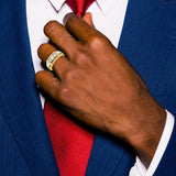 Two-Tone Diamond Cross Ring in 14K or 10K Gold