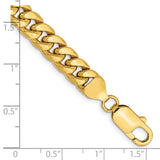 7.3mm Cuban Curb Chain Link Statement Bracelet or Chain in 14K Yellow Gold