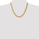 7.3mm Cuban Curb Chain Link Statement Bracelet or Chain in 14K Yellow Gold