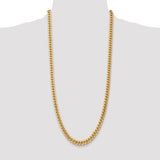 7.3mm Cuban Curb Chain Link Statement Bracelet or Chain in 14K Yellow Gold