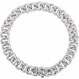 Iced Out .75 Ct. TCW Diamond Accented 8.8mm Curb Chain Bracelet in 14K Gold