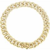Iced Out .75 Ct. TCW Diamond Accented 8.8mm Curb Chain Bracelet in 14K Gold