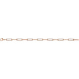 Paper Clip Link Bracelet with 1.00 Ct. TCW Diamond Accents in 14K Gold