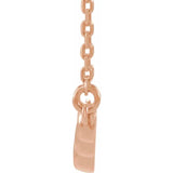 Bezel-Set Diamond Necklace in 14K Gold or Platinum