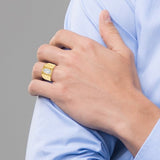 Our Lady of Guadalupe Men's Ring in 14K Two Tone Gold
