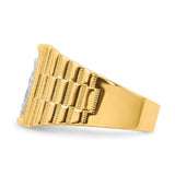 Our Lady of Guadalupe Men's Ring in 14K Two Tone Gold