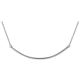 Petite Curved Bar Necklace in 14K Gold