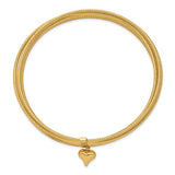 "Sette Ropa" Set of 7 Stackable 14K Gold Bangle Bracelets