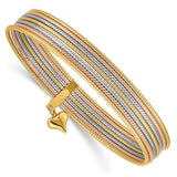 "Sette Ropa" Set of 7 Stackable 14K Gold Bangle Bracelets