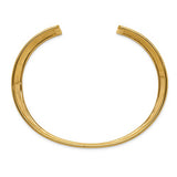 Hammered Cuff Bracelet 37mm Wide Cuff in 14K White or Yellow Gold - Roxx Fine Jewelry