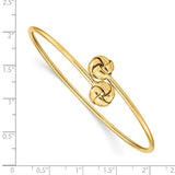 Love Knot Flexible Bangle Bracelet in 14K Yellow Gold