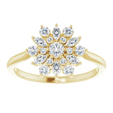 Snowflake Diamond Ring .50 Ct. in 14K Gold or Platinum