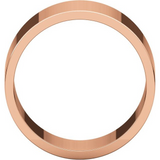 Flat Top 10mm Wide Barrel Style Wedding Band in 14K Rose Gold - Roxx Fine Jewelry