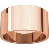 Flat Top 10mm Wide Barrel Style Wedding Band in 14K Yellow Gold - Roxx Fine Jewelry