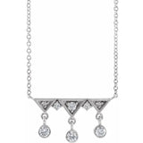 302® Jewelry Petite Fringe Bar Necklace with .20 Ct. Diamonds