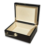 "Rylan" Contemporary Black and White Wooden Jewelry Trinket Box