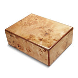 "Dominica" Contemporary Burl Wood High Gloss Jewelry Box