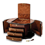 Jewelry Chest "Colette" Oak Burl and Mapa Wood